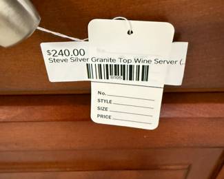 Steve Silver Granite Top Wine Server 