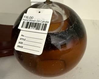 Hand Blown Oil Candle