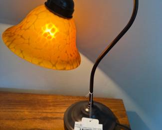 Vintage Frosted Glass Table Lamp