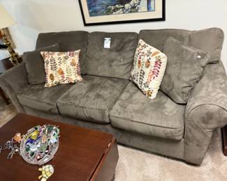 Grey Sofa, Throw Pillows 