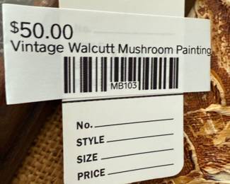 Vintage Walcutt Mushroom Painting