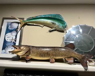 The Barracuda and Dolphin fish, and just a couple pieces of decor we have to offer.