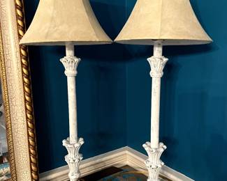 Lovely Candlestick lamps...matching set. These will go in a dining room, bedroom, living room...ANYwhere you want!