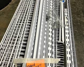 This is brand new shelving ! We have brackets, etc.