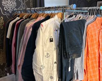 Men’s shirts and sweaters including Burberry, Hugo Boss, Ralph Lauren, Vineyard Vines and more!