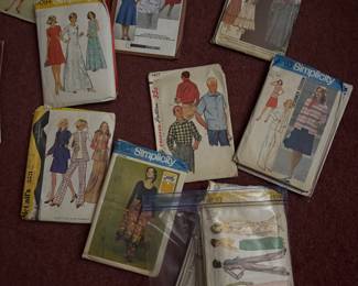 Old sewing patterns and thread