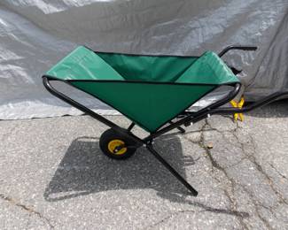 Folding canvas wheel barrel