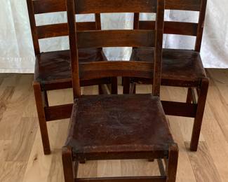 Signed Gustav Stickley Dining Chairs