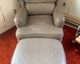Leather Chair & Ottoman