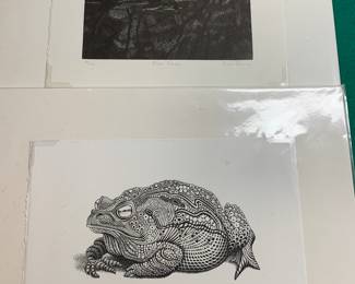 Signed Frog Prints