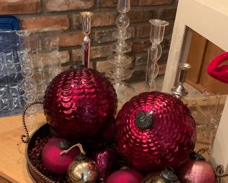 Christmas Kugels and Glass