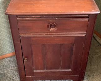 Antique Walnut Commode Stand