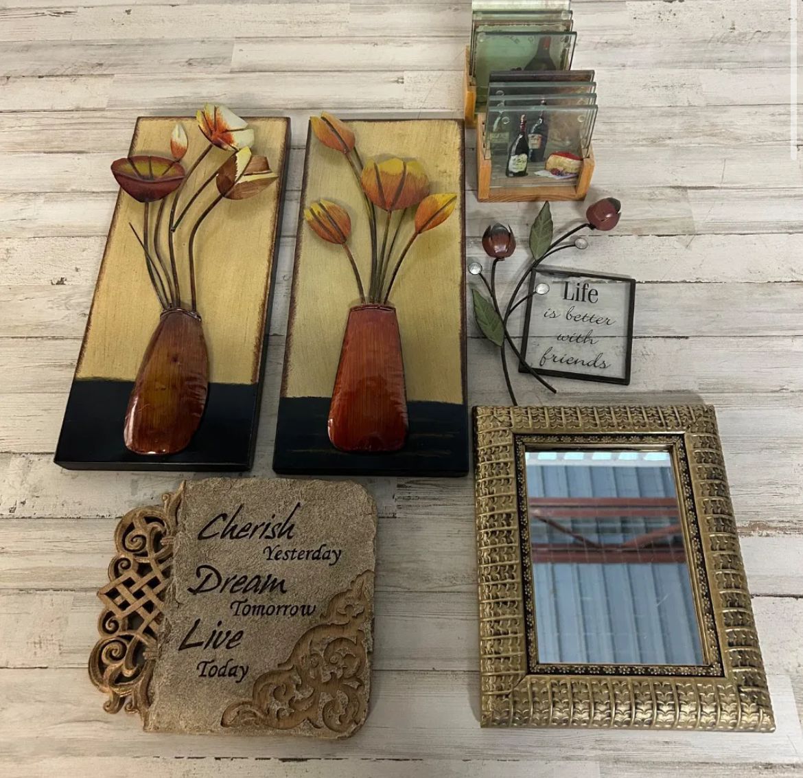 Modern Home Decor Lot Wall Hangers Coasters Metal work