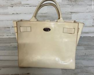 Furla Leather Satchel Handbag Double Handle made in Italy