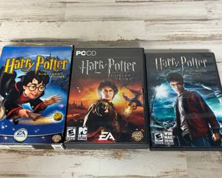 Harry Potter PC Video Game Lot of 3 Goblet of Fire Half-Blood Prince Sorcerers Stone