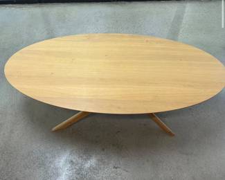 56” Solid Wood Mid Century Modern Low Profile Coffee Table