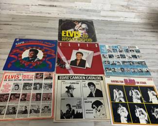 Lot of 7 Vintage Elvis Vinyl Records