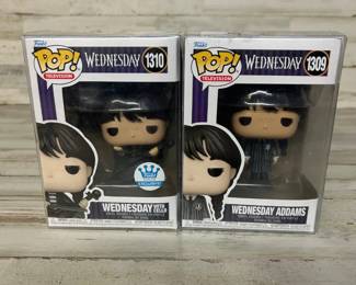 Lot of 2 Funko Pop Television Wednesday 1310 Exclusive and 1309