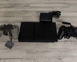 Playstation 2 Slim Console Includes 2 OEM Controllers Black And Grey
