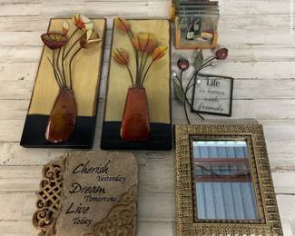 Modern Home Decor Lot Wall Hangers Coasters Metal work