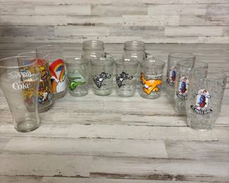 Lot of 12 Vintage Mugs, Glasses, Collectors Edition Sets