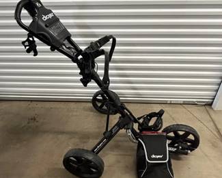 Clicgear 3-Wheel Golf Push Cart Black Foldable Compact with Storage Bag Cup Holder
