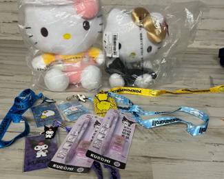 Hello Kitty Plush and accessories Lot of 8 brand new
