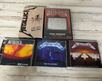 Metallica Media Collection CDs VHS and DVD