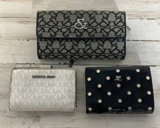 Lot of 3 Designer Wallets Michael Kors P&D Courreges