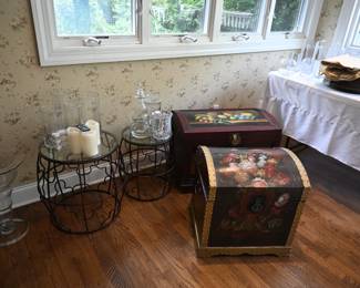 Metal Round side accent table