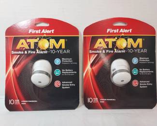 First Alert ATOM Smoke Fire Alarms 10Year