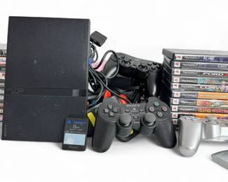 PS2 Slim Console And Games Works