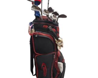 Burton Golf Bag With Clubs Ping, Callaway Big Bertha, AMP