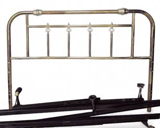 QueenSized Brass Headboard w Metal Bedframe