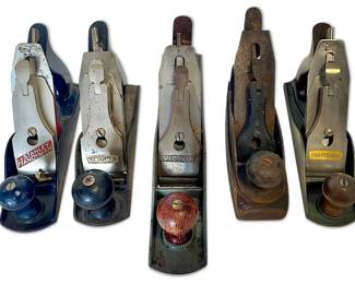 Five Iron Woodworking Jack Planes Stanley, Craftsman, Victor Brand