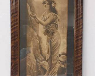 Antique At The Spring J.L. Austen Co. Chicago In A Wood Frame