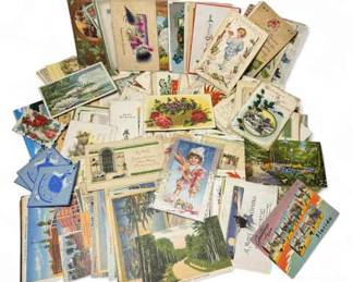 375 Vintange Postcards Holidays, Travel