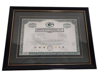 Green Bay Packers 1 Share Stock Certificate