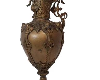 Cherub Swan Metal Decorative Pitcher