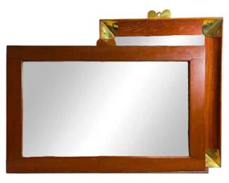 Two Wood Framed Mirrors