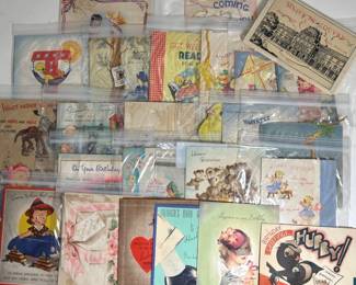 Vintage Greeting Cards And Postcard Booklet
