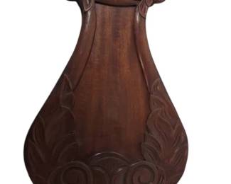 Allen Thompson Xenia, Ohio Carved Wood Wall Clock With Key