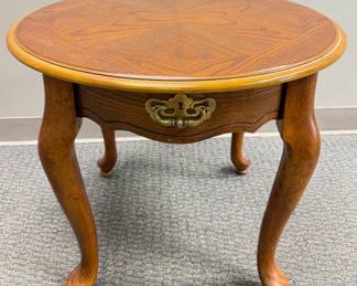 Round Wood Side Table