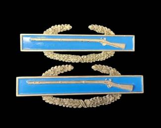 2 Sterling Silver U.S. Combat Infantry Badges 36 g