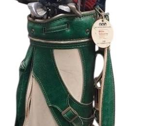 Vintage Golf Bag With Clubs Ping, The Fat Lady Swings, Zebra, Spalding More