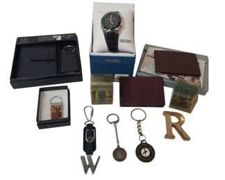 Mens Seiko Watch, Wallets, Keychains More