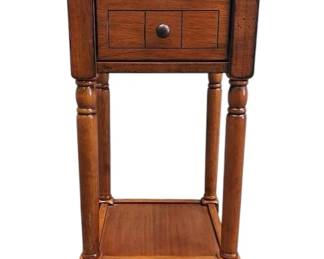 French Country Style 1 Drawer Wood Accent Table