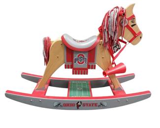 Ohio State Wood Rocking Horse