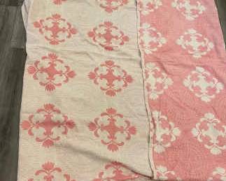 Vintage Handmade Quilt, Coverlet From Same Time Frame, Stitching Pillow Cases