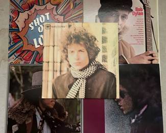 Five Bob Dylan Vinyl Records